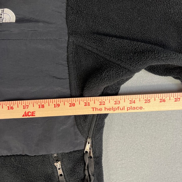 Y2K North Face Denali Fleece Jacket Womans Medium Armpit Zip Black Retro 2000s - Picture 6 of 8